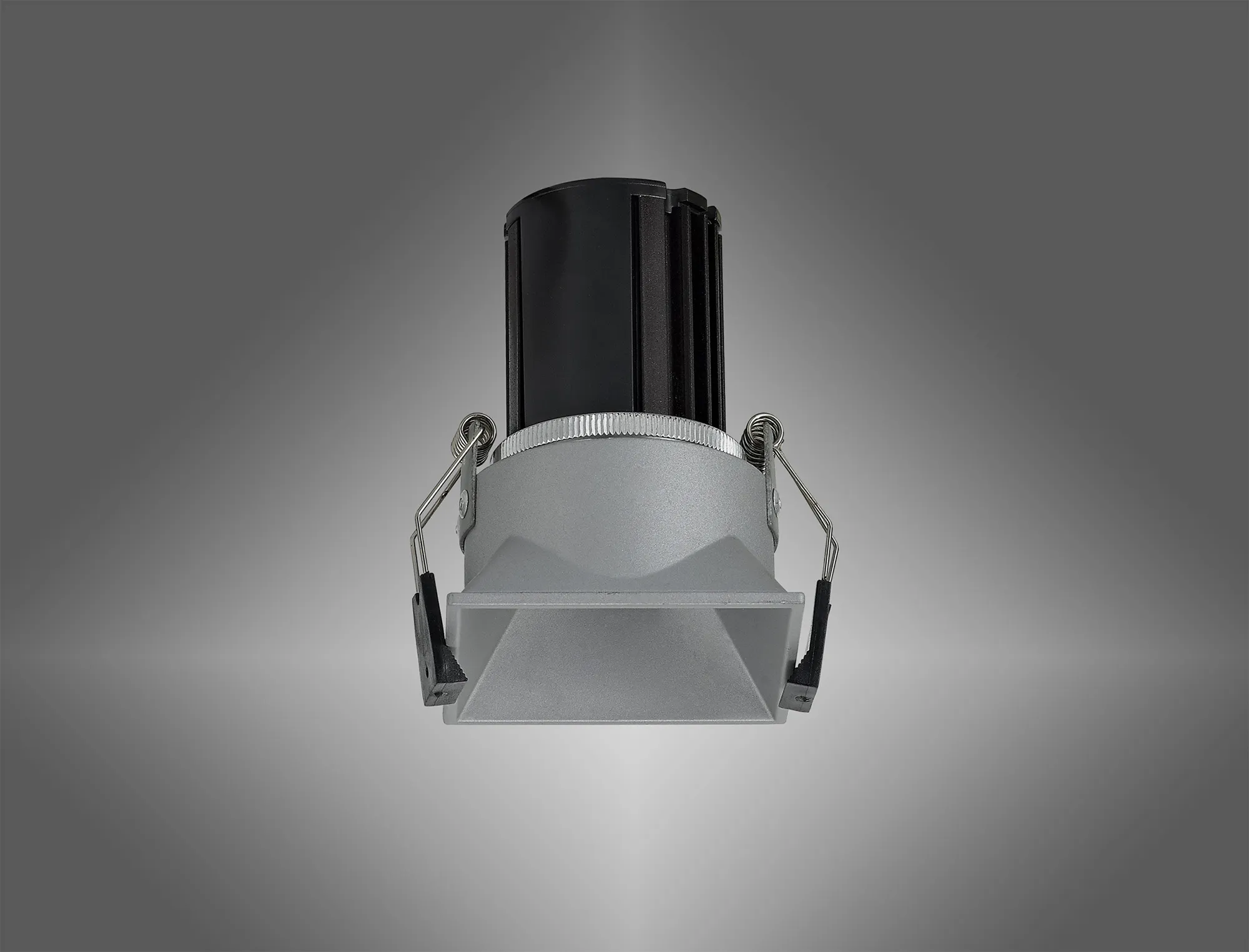 Biox 10 Tridonic Powered 10W 2700K 710lm 36° CRI>90 LED Engine Silver Square Fixed Recessed Spotlight, IP20 DM201296  Dlux Biox 10